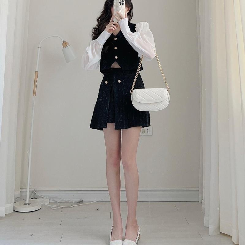 Set dạ tweed mix tay tơ Samhyewear