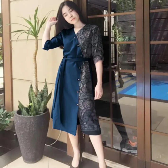 THABISHOP / TUNIK LAUREN ZIBA / FLOW / HN / TUNIK WANITA / TUNIIK REMEJA KEKINIAN / OUTFIT KEREN / BAJU LEBARAN / TERUSAN WANITA / OODT KOREAN STYLE 1