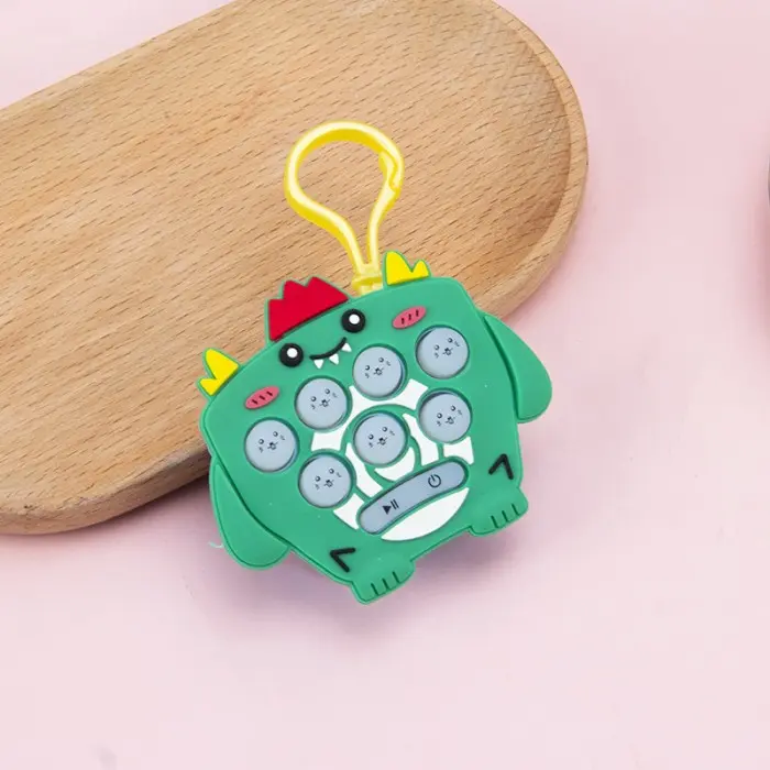 Mainan Gantungan Kunci Anak Game Pop it elektrik mini pop push Games Fidget Bubble Console Children's Puzzle Pocket Whack-a-Mole Mini Decompression Game Console School Bag Pendant Toy 2