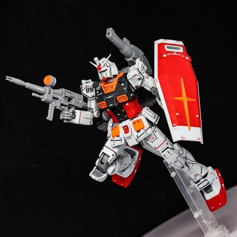 Mô hình HG Gundam RX-78 Custom Color Thunder, 1/144 Gunpla, Đồ chơi nhựa, Xếp hình thông minh Bộ Lắp Ráp Tháo Lắp Toy 1