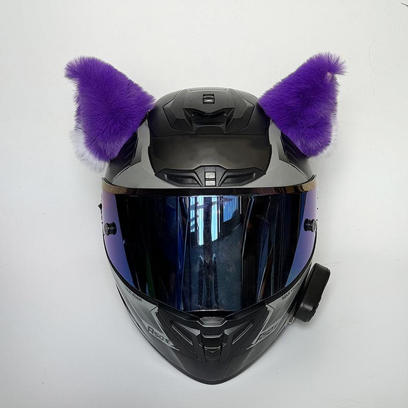 Product Introduction of 2Pcs Car Motorcycle Helmet Decoration Electric Bike Soft Little Plush Cat's Ears For Motocross Full Face Off Road Helmet Sticker #471623 21