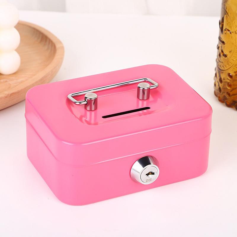 Product Introduction of [MMG]Metal Cash Box Mini Safe Lock Box Money Bank Metal Coin Bank Security Box Sturdy Cash Portable For Kids Coin Collection 26