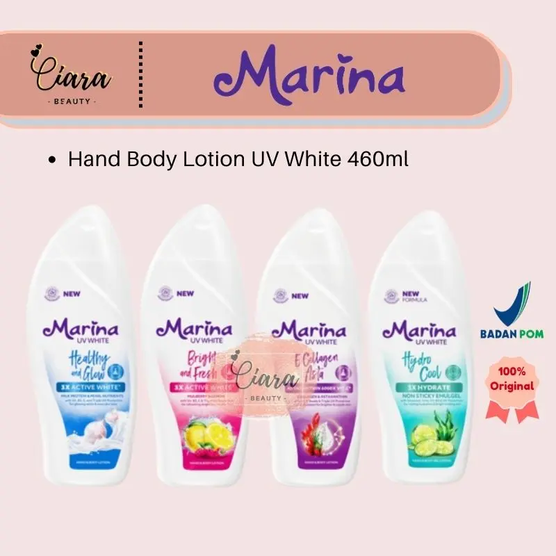 Marina Hand Body Lotion UV White 460 ml Vitamin Licorice