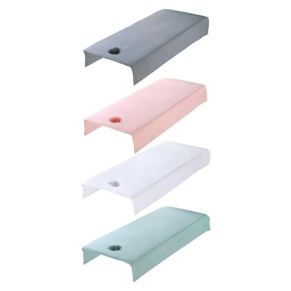 Beauty Salon Massage Table Sheet Cover with Face Hole 80x200cm Polyester