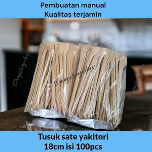 Tusuk sate yakitori 18cm isi 100 pcs/pack   tusuk sate jepang  Tusuk sate bendera