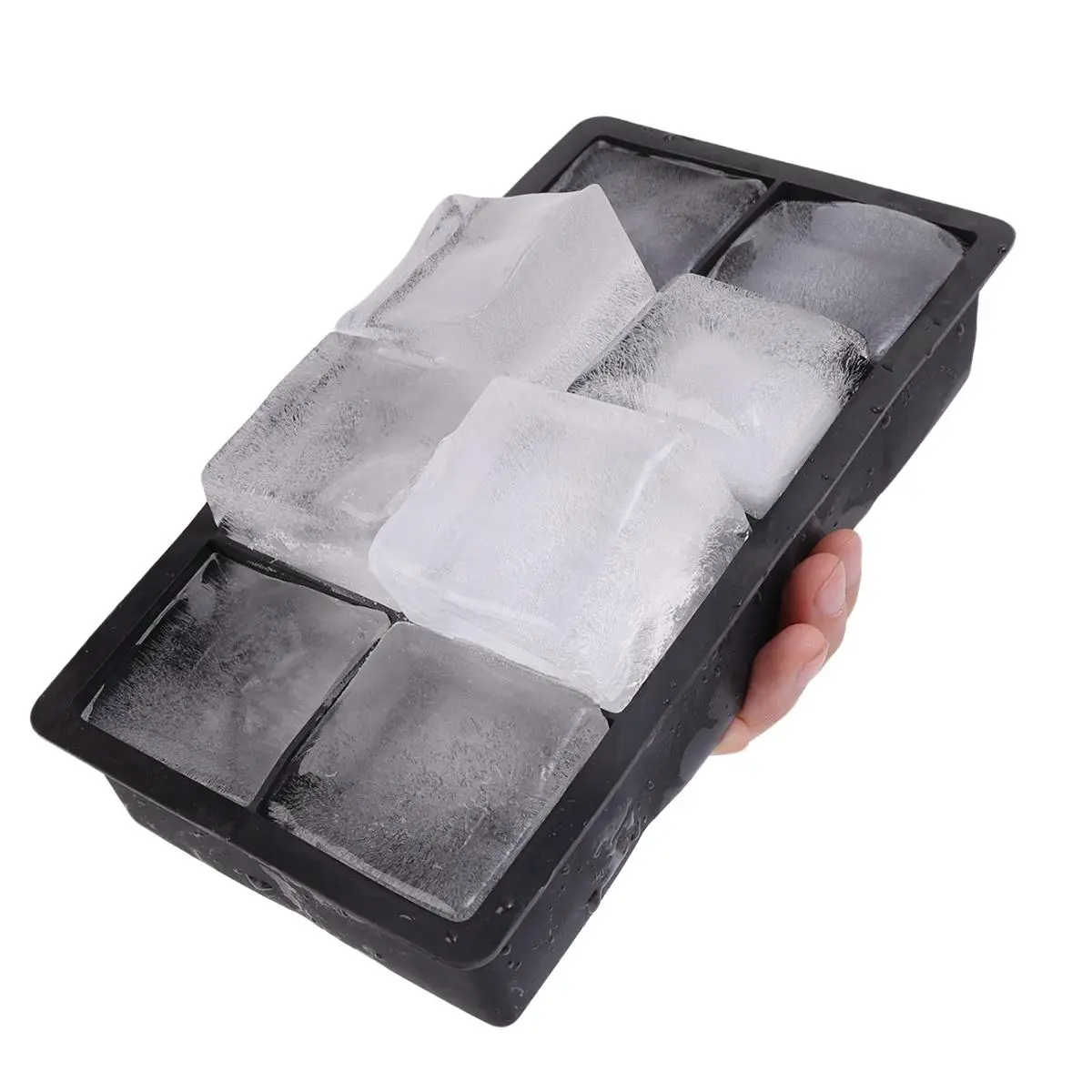 Silicone Square Ice Cube Tray, 1 Count Reusable Kitchenware Ice Cube Mold, Ice Tray for Freezer, Best Friend Gifts, Kitchen Gadgets