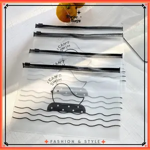 TD - TAS ZIPPER LOCK TRANSPARAN MOTIF CHICK MODEL KOREA / ZIPPER BAG ZIPLOCK