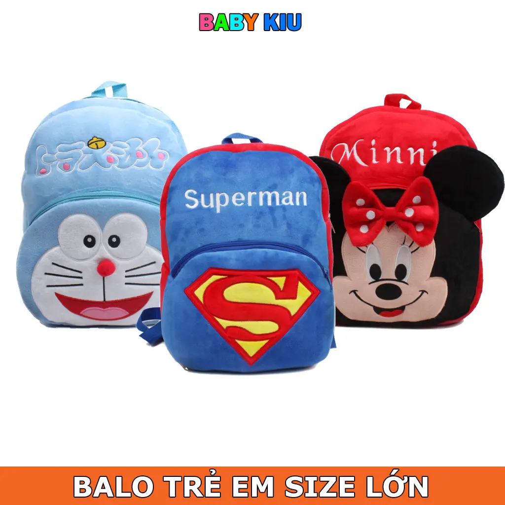 BA LÔ VẢI NHUNG CHO BÉ ĐI HỌC (SIZE LỚN)