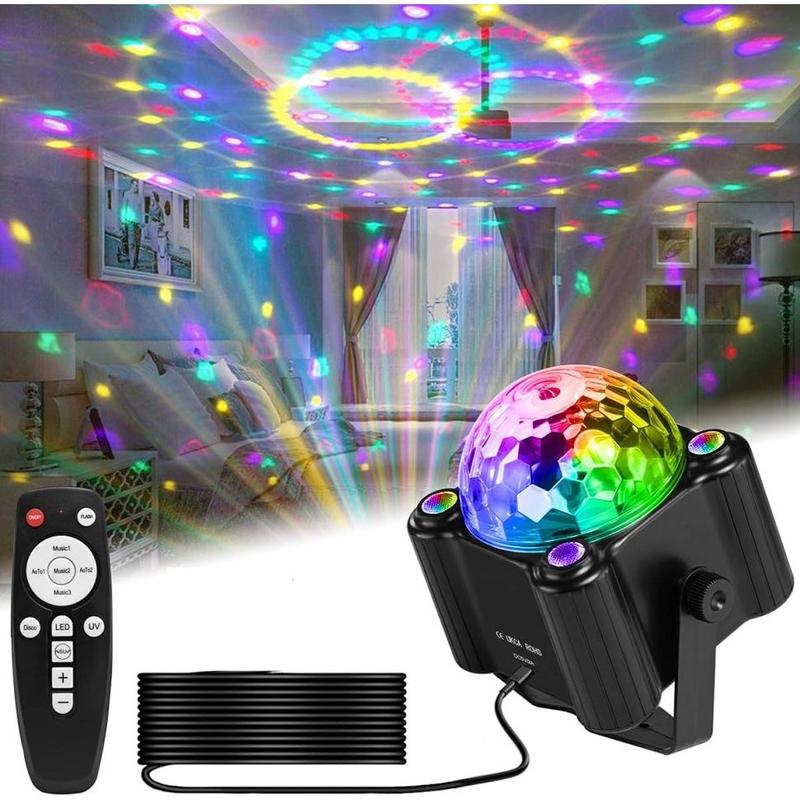 Party Lights Dj Disco Ball Lights Voice Controlled Strobe Stage Colorful Lights Birthday Christmas Performance Party Decoration 0