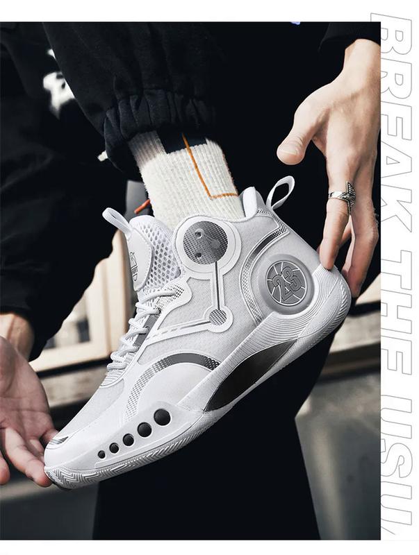 Product Introduction of 2023 new basketball shoes for men breathable mesh sport shoes thick sole anti-slip training sneakers for men size 35-45 48