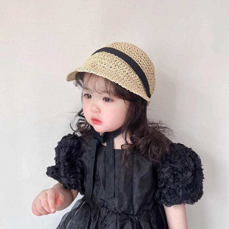 Product Introduction of Children's Hat Summer Baby Girls' Straw Hat Breathable Sun Hat Straw Sun Protection Sun Hat Girls' Outdoor Beach Hat 2