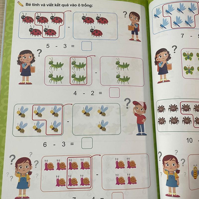 Sách - Bộ Khởi Đầu TOÁN HỌC và TẬP VIẾT dành cho bé 4 đến 6 tuổi - Tặng bút chì, gọt và tẩy 7