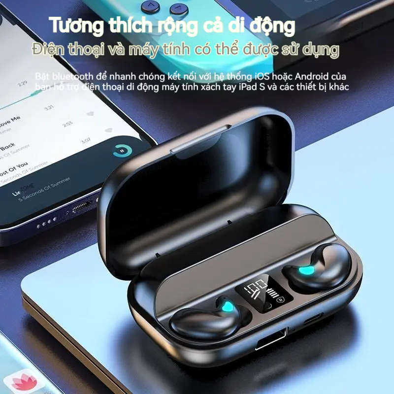 X57 Tai nghe âm thanh nổi vô hình IPX5 Tai nghe không dây chống thấm nước không dây với mic cho điện thoại Bluetooth 5.3 Tai nghe | BigBuy360 - bigbuy360.vn X57 Tai nghe âm thanh nổi vô hình IPX5 Tai nghe không dây chống thấm nước không dây với mic cho điện thoại Bluetooth 5.3 Tai nghe | BigBuy360 - bigbuy360.vn