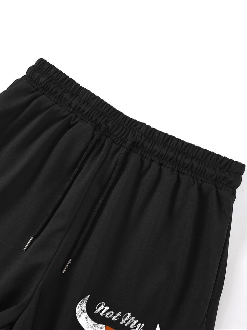 Product Introduction of Women's Rodeo Print Drawstring Waist Shorts, Summer Clothes Women, Casual Straight Leg Shorts for Summer, Women's Bottoms for Daily Wear 4