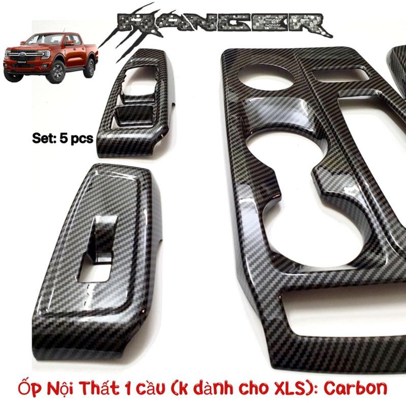 Ốp nội thất xe Ford Ranger 2023 2024 2025 Cao cấp vân Carbon vân đá vân gỗ