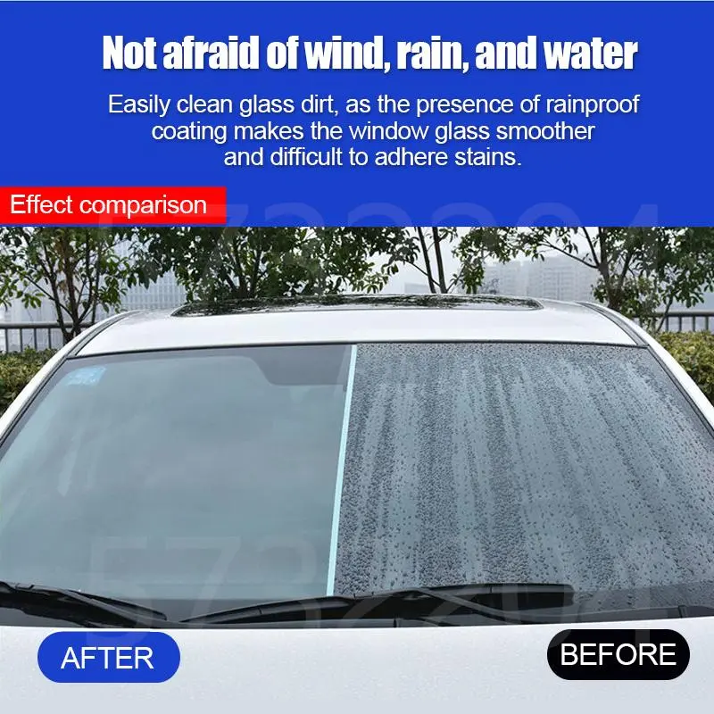 200ml Car Water Repellent Spray (2 Counts), Anti-rain Coating Spray For Car Glass, Hydrophobic Cars Liquid Windshield Spray 6