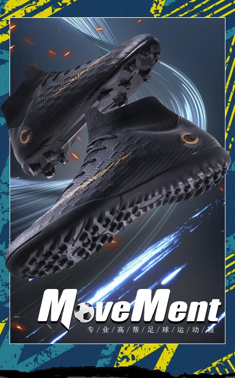 Product Introduction of Men's High Top Soccer Shoes Ronaldo Messi Assassin Long Spike Boots 7 Children's Students Teenagers Men's AG Broken Spike Training Shoes 3