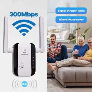 WIFI Repeater 300Mbps Wireless WiFi Signal Range Extender Penguat Sinyal 2 Antena STX