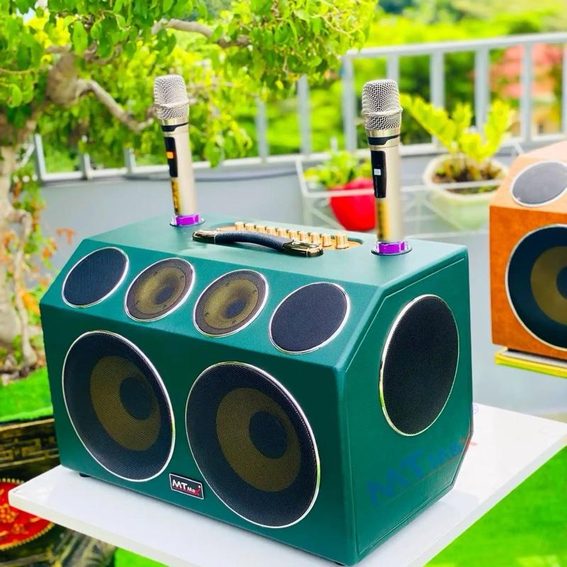 Loa Xách Tay Karaoke Bọc Da Cao Cấp MTMAX Y5 Pro Hệ Thống Bass Đôi 20, 8 Đường Tiếng Mạnh Mẽ, Tặng Kèm 2 Micro Không Dây Bắt Sóng Xa, Chống Hú, Karaoke Giải Trí Đa Năng 0