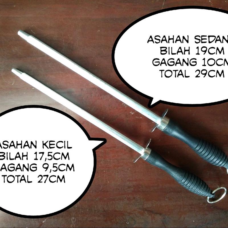 STIK ASAHAN PISAU DAPUR / PENGASAH PISAU DAGING IDUL ADHA ASAH PISAU KEBAB  Pastikan pilih varian sebelum membeli karena Tersedia 2 ukuran : 8mm (kecil) , atau 9mm (sedang)   AWET Tahan karat  Bahan baja karbon. Kuat dan tahan karat.  Tidak hanya untuk pa 3