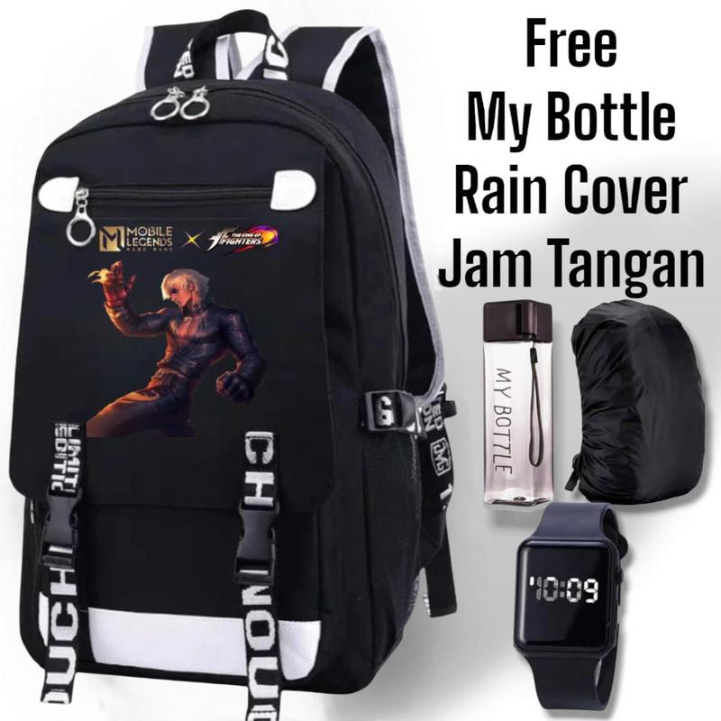 Product Introduction of TAS SEKOLAH ANAK SD LAKI LAKI PEREMPUAN MOBILE LEGEND SKIN KING OF THE FIGHTER TAS ANIME TERBARU FASHION MURAH TAS RANSEL SEKOLAH ANAK TK PAUD TAS ANAK LAKI LAKI TAS KOF IORI YAGAMA GUSION K SERIES FREE JAM LED MY BOTTLE 4 IN 1 BANYAK BONUSNYA 13