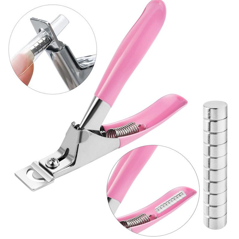 Product Introduction of Stainless Steel Nail Clipper, 1 Count Portable U-shaped Nail Trimmer with 10pcs Nail Measuring Magnets, Professional Manicure Tool for Home & Salon Use, Valentine's Day Gift, Gifts for Girlfriend, Nail Nippers, Nail Tech Supplies, Nail Care 0