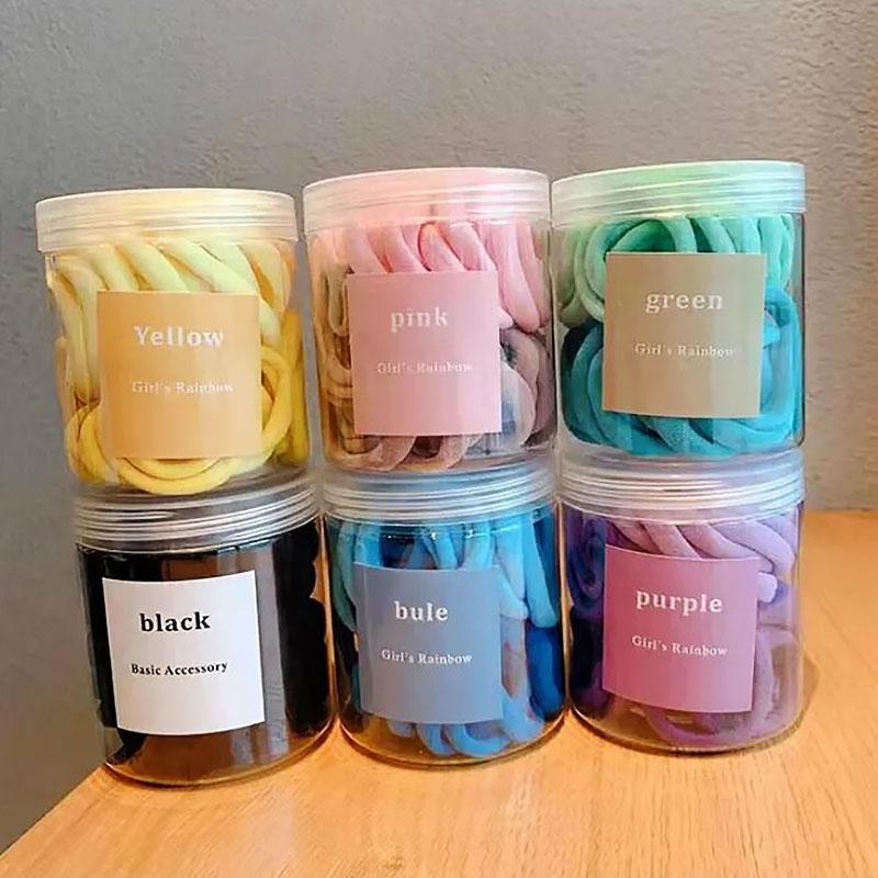 WHOLESALE | 50pc/box High Elastic Candy Color Rubber Band Seamless ...