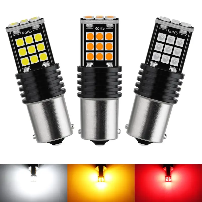 1x Ba15s P21w LED 1156 Py21W LED Bulb 3030SMD 1157 Bay15d p21/5w T15 7440 7443 LED Signal Lamp Turn Reverse Brake Lights 12V Red
