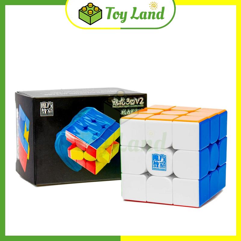 V2 Rubik 3x3 MoYu MeiLong 3M V2 UV Coated Rubic 3 Tầng Nam Châm Stickerless Đồ Chơi Trí Tuệ Trẻ Em Phát Triển Tư Duy