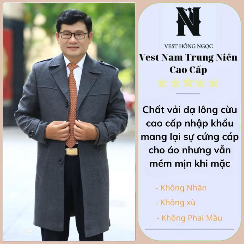 Áo Dạ Nam Cao Cấp, Áo Măng Tô Nam Chất Liệu Vải Dạ Lông Cừu Nhập Khẩu