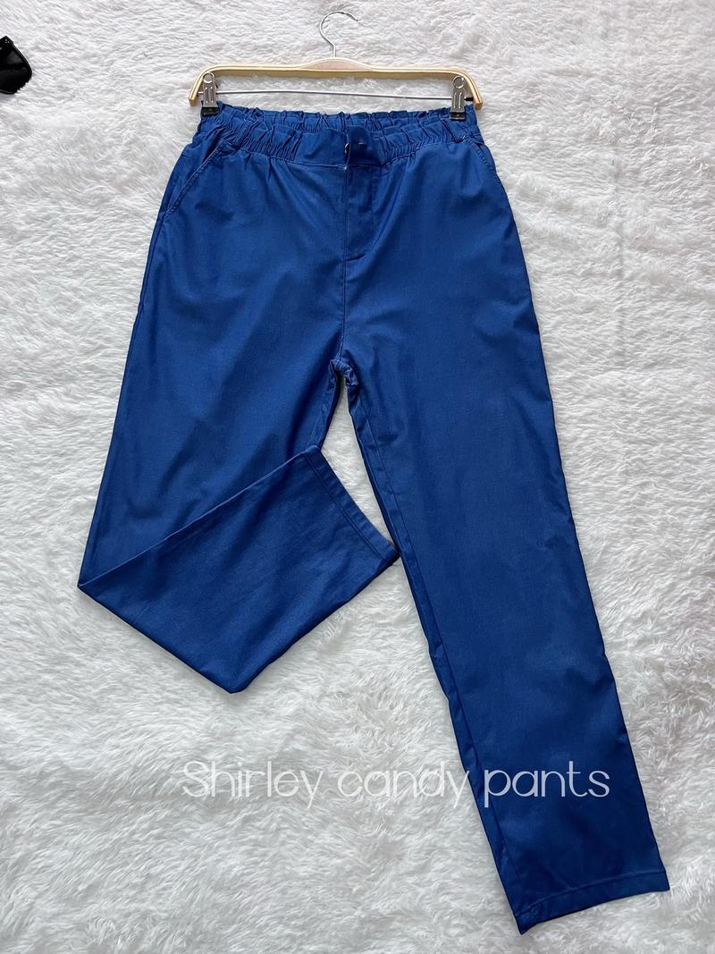Product Introduction of Candy Pants Plain Cut 4pocket style Women's fashion(Casual/Formal ) Pants Unisex Comfort Trouser Womenswear Cotton Stretchable Soft Spandex Belt hand wash multicoloured elastic waist 35