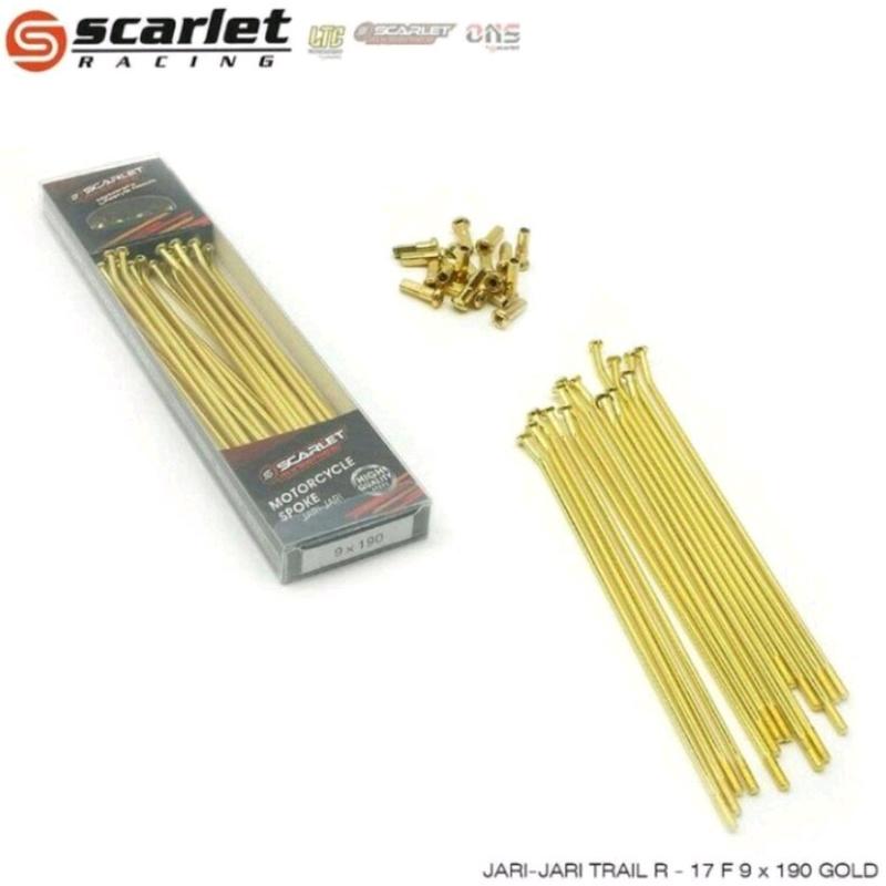 JARI2  RUJI JERUJI HITAM CROME GOLD 36' SPOKE ORIGINAL SCARLET UNIVERSAL,VIXION,FU,CB,MIO,VARIO,BEAT,NINJA,N MAX,AEROX,CBR,RX KING,SUPRA,KHARISMA,JUPITER,VEGA DLL 4