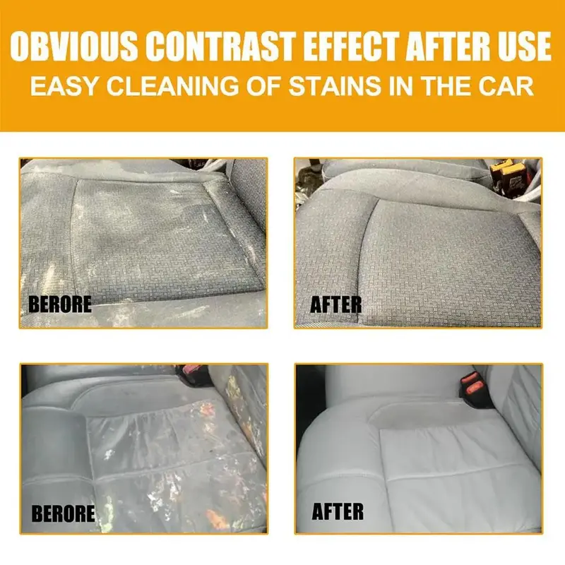 Car Interior Stain Removal, 30ml/100ml Portable Stain Remover for Car Interior Stains Cleaning, Multipurpose Leather Cleaner for Car & Home 5