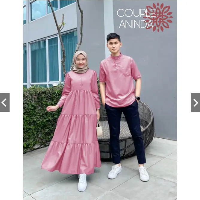CP COUPLE ANINDA MAXI DRESS POLOS eD / BAJU PASANGAN WANITA PRIA 0