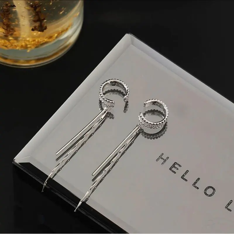 JOY A06 - Anting Wanita Klip C Tanpa Tindik Anting Pesta Clip Earring 1