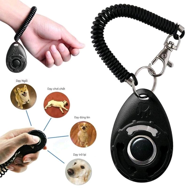 Clicker- Dụng cụ huấn luyện chó thú cưng hình Oval giọt nước