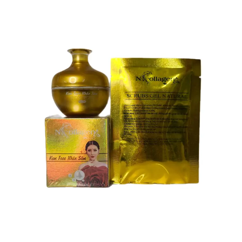 Kem Nhân Sâm Vàng kèm Bịch Kỳ Hỗ Trợ  Dưỡng Trắng Da 25g 1