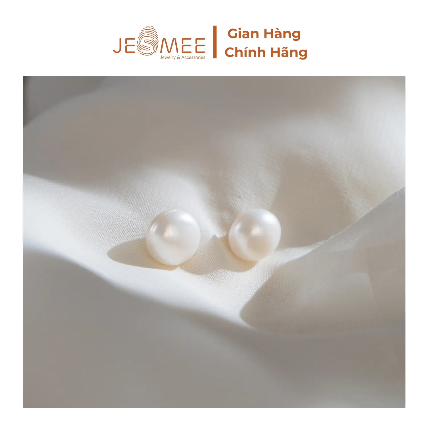 Hoa tai trai  nữ Pearl stud JESMEE - E6665