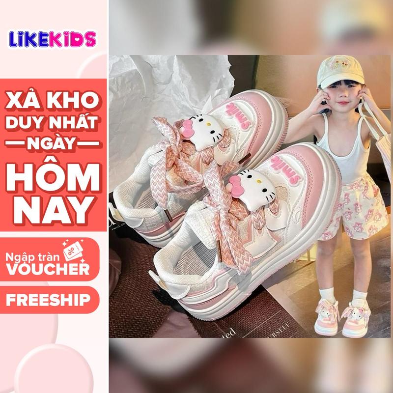 Giày thể thao cho bé gái hoạ tiết KITTY LikeKids G27