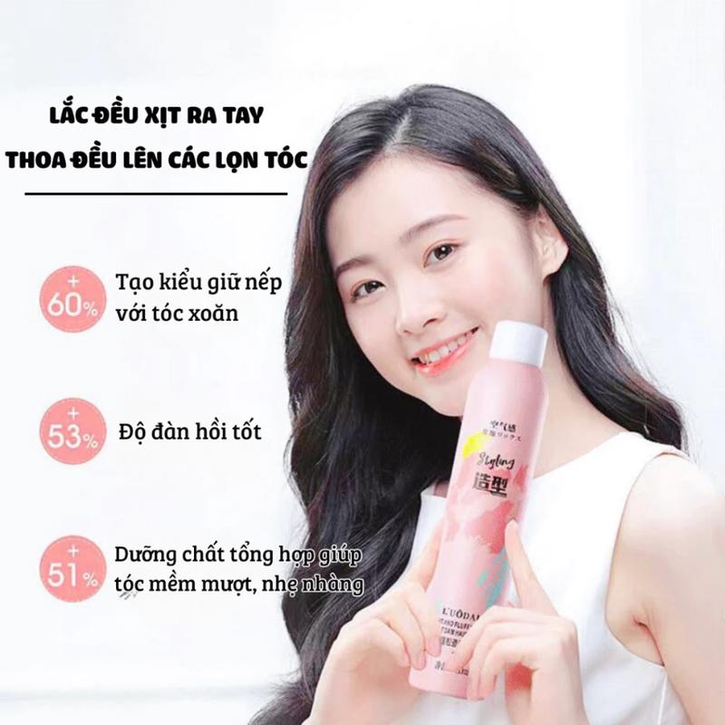 Gôm Mềm Keo Xịt Giữ Nếp Tóc Top Beauty - Gôm Xịt Keo Bọt Tạo Kiểu Tóc Xoăn Phồng Chân Tóc Nam Nữ 450ml