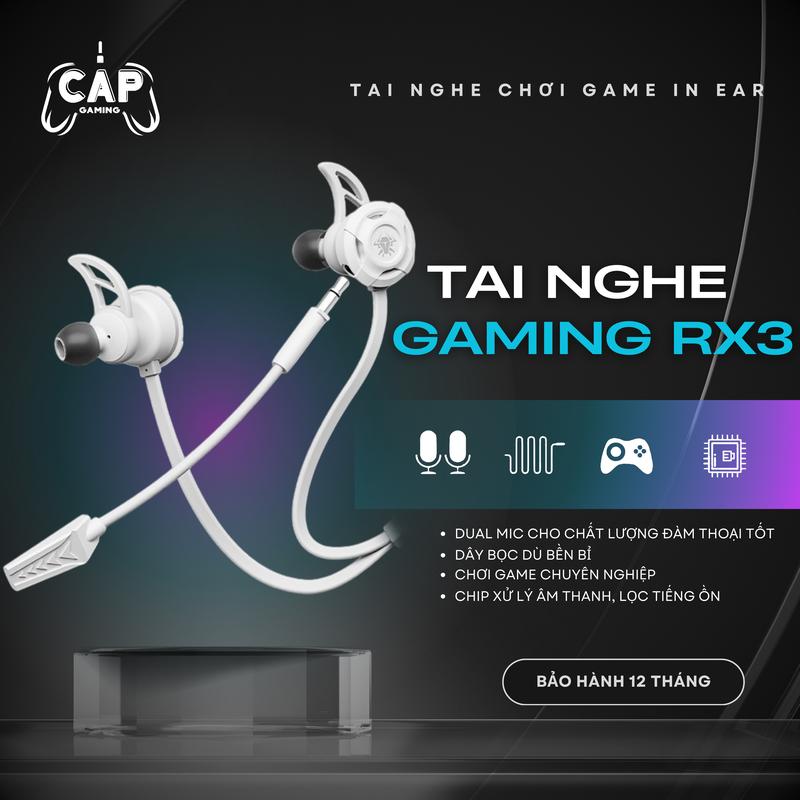 Tai nghe Gaming RX3 Pro Chính hãng - Tai nghe có Mic rời Nghe nhạc chơi game cực phê - Jack 3.5mm và Type C Dùng Được Cho Cả Máy Tính Và Điện Thoại