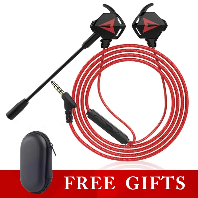 Fon Telinga Permainan, G901, Fon Kepala Dalam Telinga, Fon Telinga Berwayar, Alat Dengar Stereo Membatalkan Bunyi Sukan, dengan Mikrofon, Pemacu Dwi, Super Bass, Didatangkan dengan Sarung Percuma Audio Earphones Komputer Mic Genshin Impact