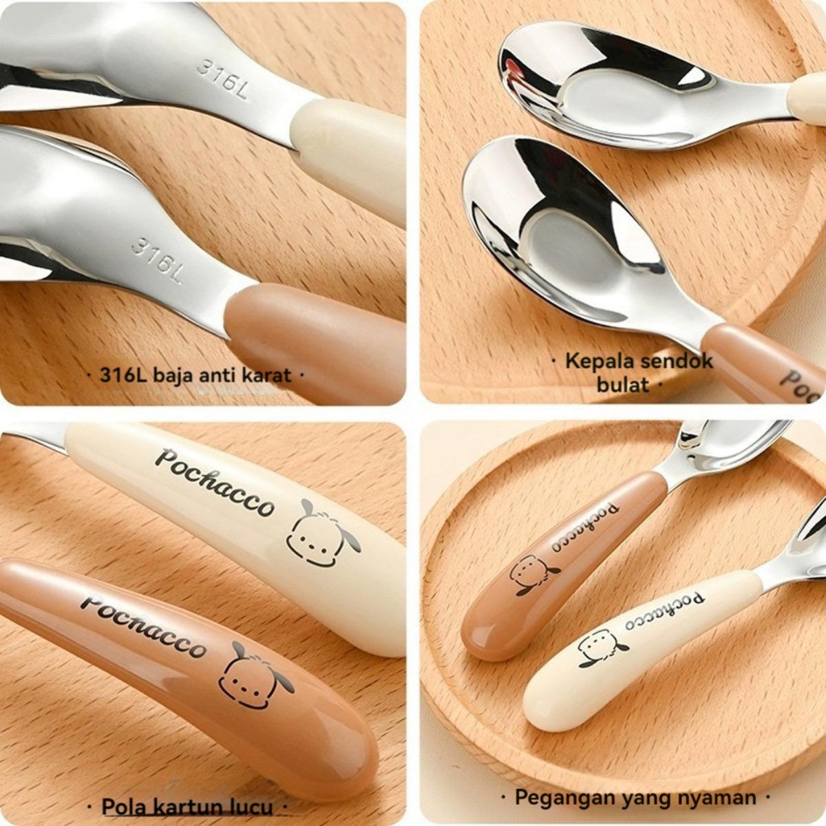 Set Sendok Garpu Bayi Stainless Steel dengan Kotak Gagang Silikon Lembut Set Alat Makan MPASI Anak Portable Travel Cutlery Set Sendok Garpu Sekolah Aman Anti Karat Ringan Higienis untuk Bayi Balita Belajar Makan Mandiri Set Sendok Garpu Bayi Stainless Steel dengan Kotak Gagang Silikon Lembut Set Alat Makan MPASI Anak Portable Travel Cutlery Set Sendok Garpu Sekolah Aman Anti Karat Ringan Higienis untuk Bayi Balita Belajar Makan Mandiri