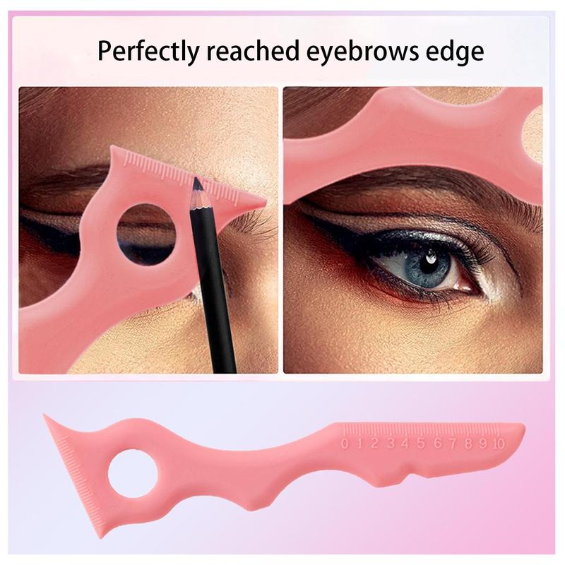 2pcs Multi-function Eyeliner & Lip Liner Stencil, Reusable Silicone Lip Liner Template, Professional Makeup Auxiliary Tools for Women 3