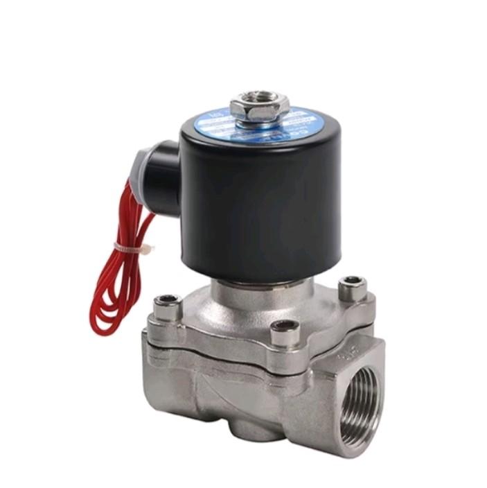 Van điện từ (van hít) bằng thép không gỉ thường đóng ren 21 27 34 điện 220v 4