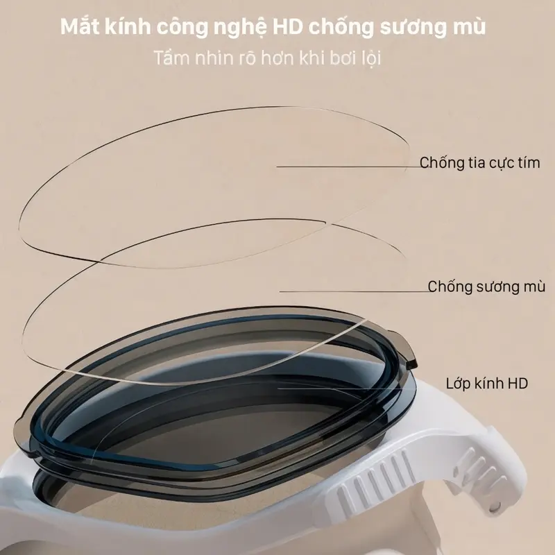 Kính bơi người lớn YUKE YJ8027 Độ nét cao, Chống sương, Chống Tia UV/ Nhập khẩu chính hãng 5