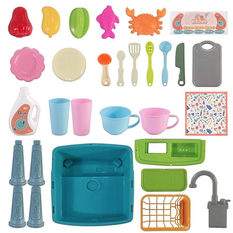 Kitchen Sink Toy with Water Supply, Pretend Play Dishwasher Toy, Teen's Kitchen Playthings, Fun Kitchen Accessories 2