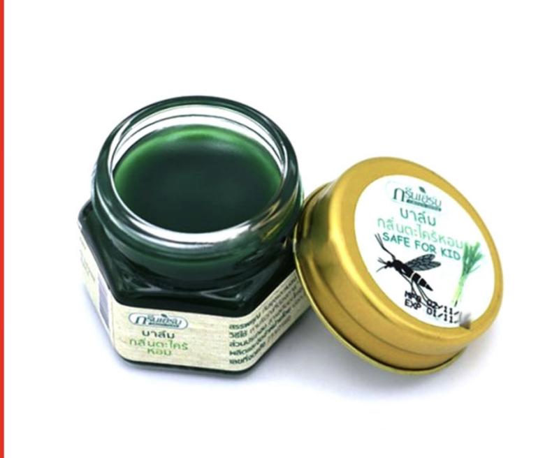 Dầu massage cù là xả thảo dược Thái Lan trị muỗi dốt côn trùng cắn - hũ 20g. Massage body , Body Oil, Massage Balm hũdầuthái cao  đuổi  muỗi 1