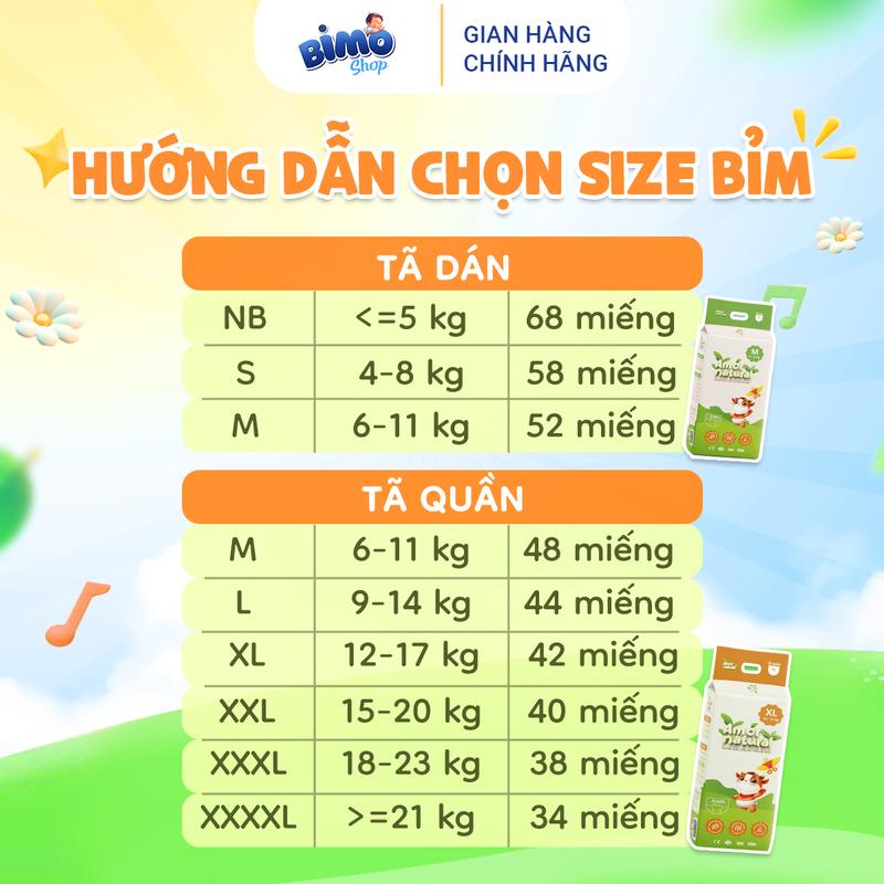 Product Introduction of (3A) [DEAL HOT - TẶNG XE ĐẨY GẤP GỌN] Combo 3 Bịch Tã/ Bỉm AMOR NATURAL VIỆT NAM Thoáng Khí Mỏng Nhẹ Cho Bé 7