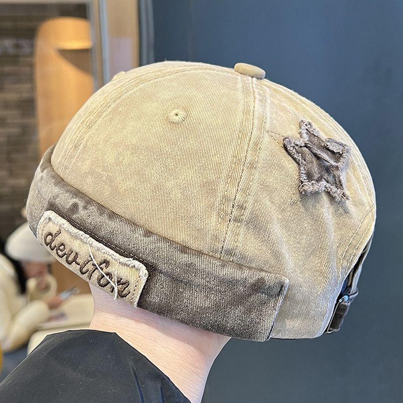  Mũ Chủ Nhà Cổ Điển Mũ Vải Rách Dành Cho Phụ Nữ Và Nam Giới Phong Cách Hàn Quốc Vành Không Vành Mũ Da Dưa Hợp Xu hướng Vòng Đầu Lớn Hàng Mới Về Xuân Hè Năm 2025 huy hiệu gắn vòng tay 